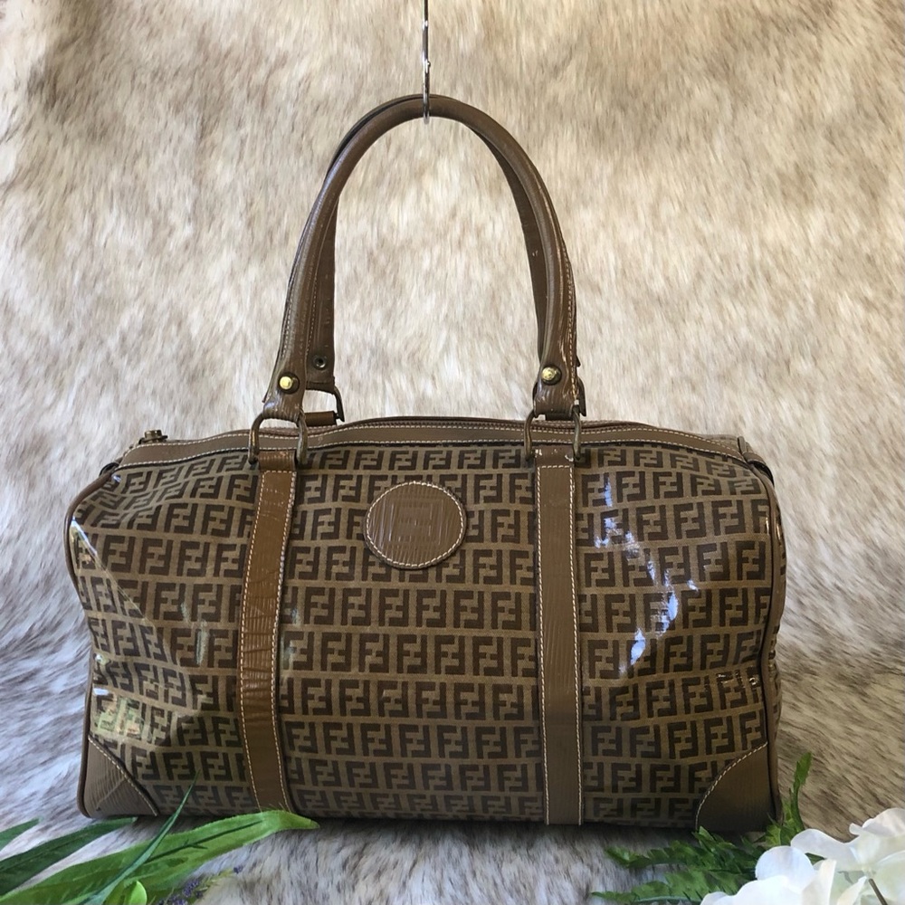 Fendi Zucca Boston Bag